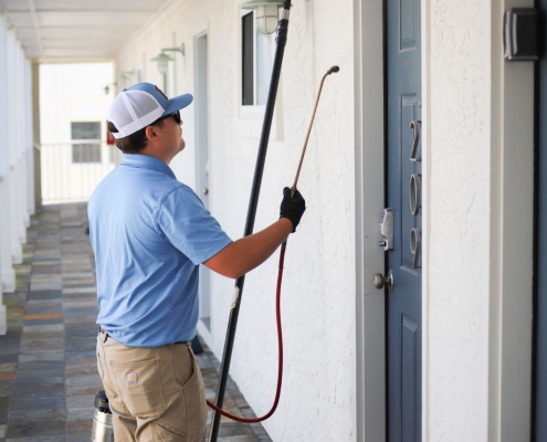 TruNorth Pest Control technician performing pest control in Decatur GA